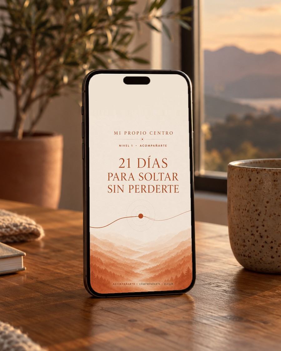 Tapa de 21 Días para Soltar sin Perderte en un teléfono